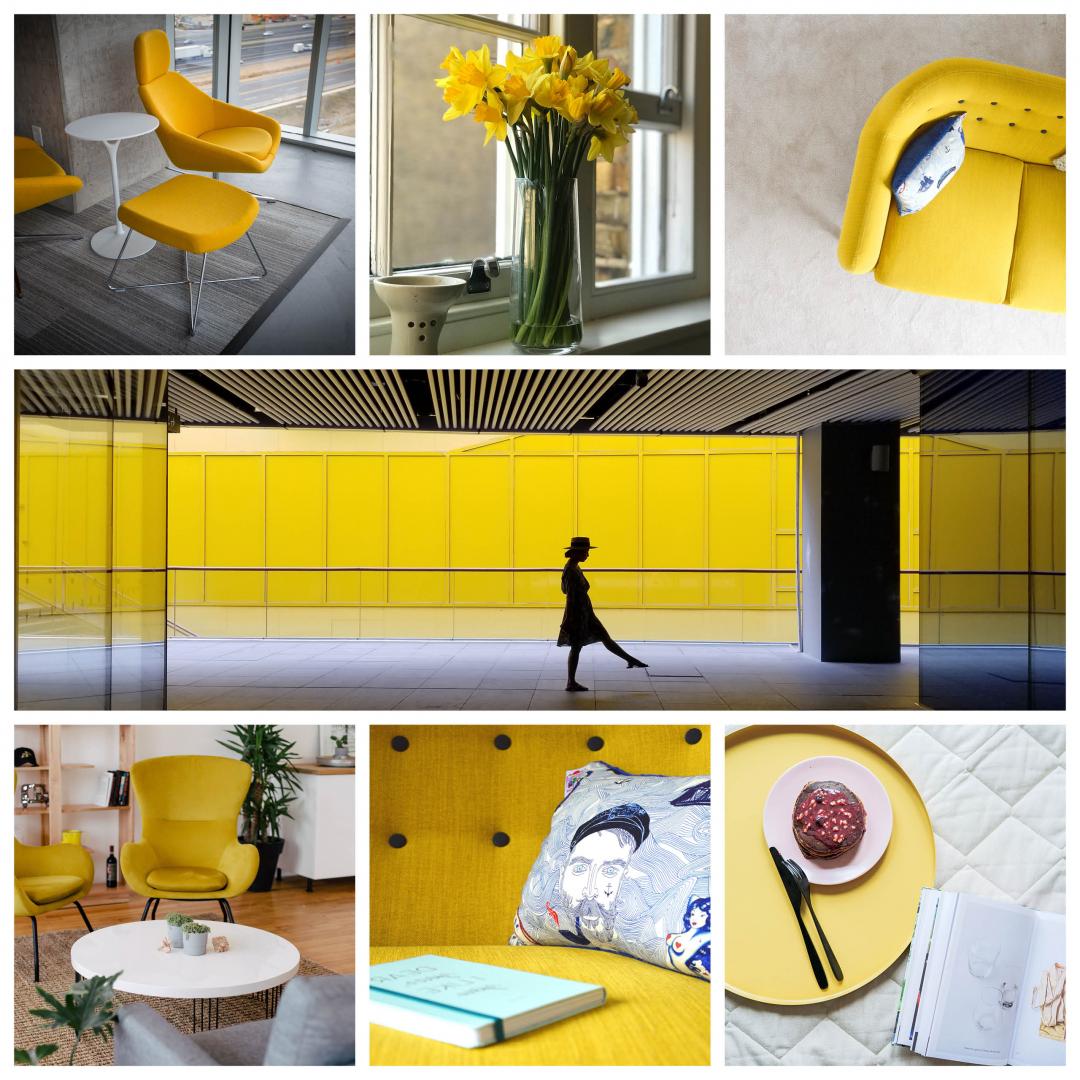 Moodboard décoration jaune
