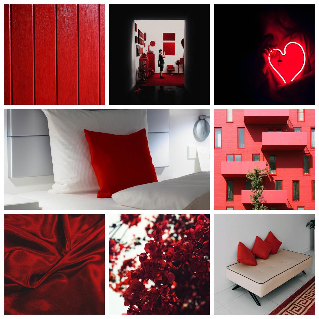 Moodboard décoration rouge