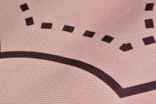 Impression numérique tissu natté - Logo Clos des Tanneurs