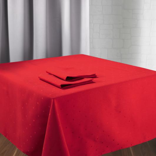Nappe et serviettes de table Simetry coloris Capucine