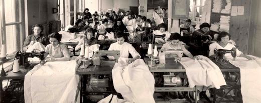 Photo des ateliers de couture et de confection de la société Denantes - 1940